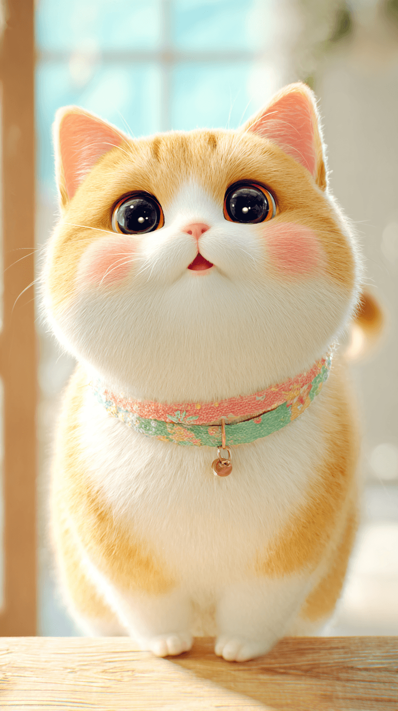 แมวเหมียวสุดน่ารักในแสงแดด