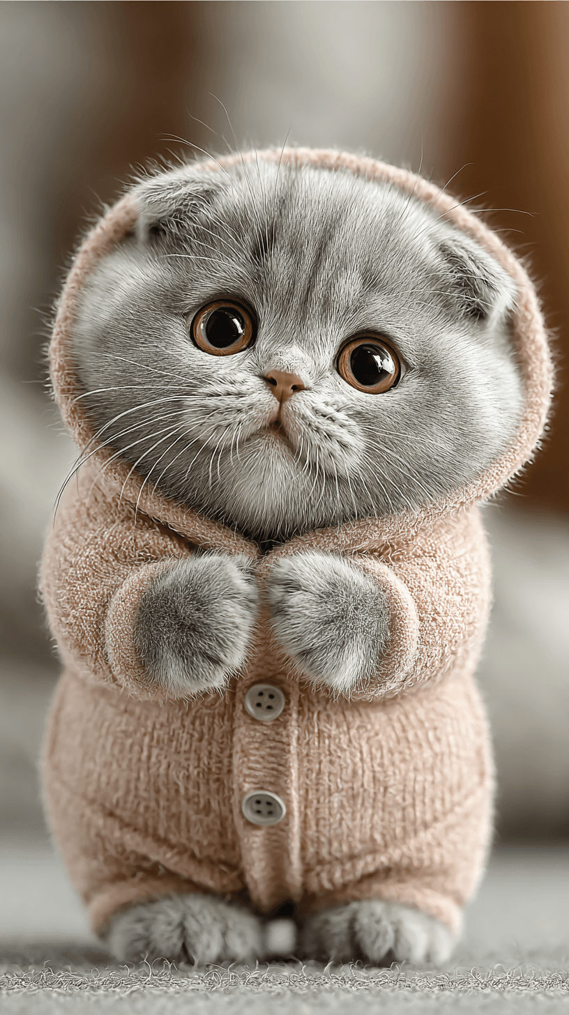 แมวสุดน่ารักในชุดนอนนุ่มนิ่ม