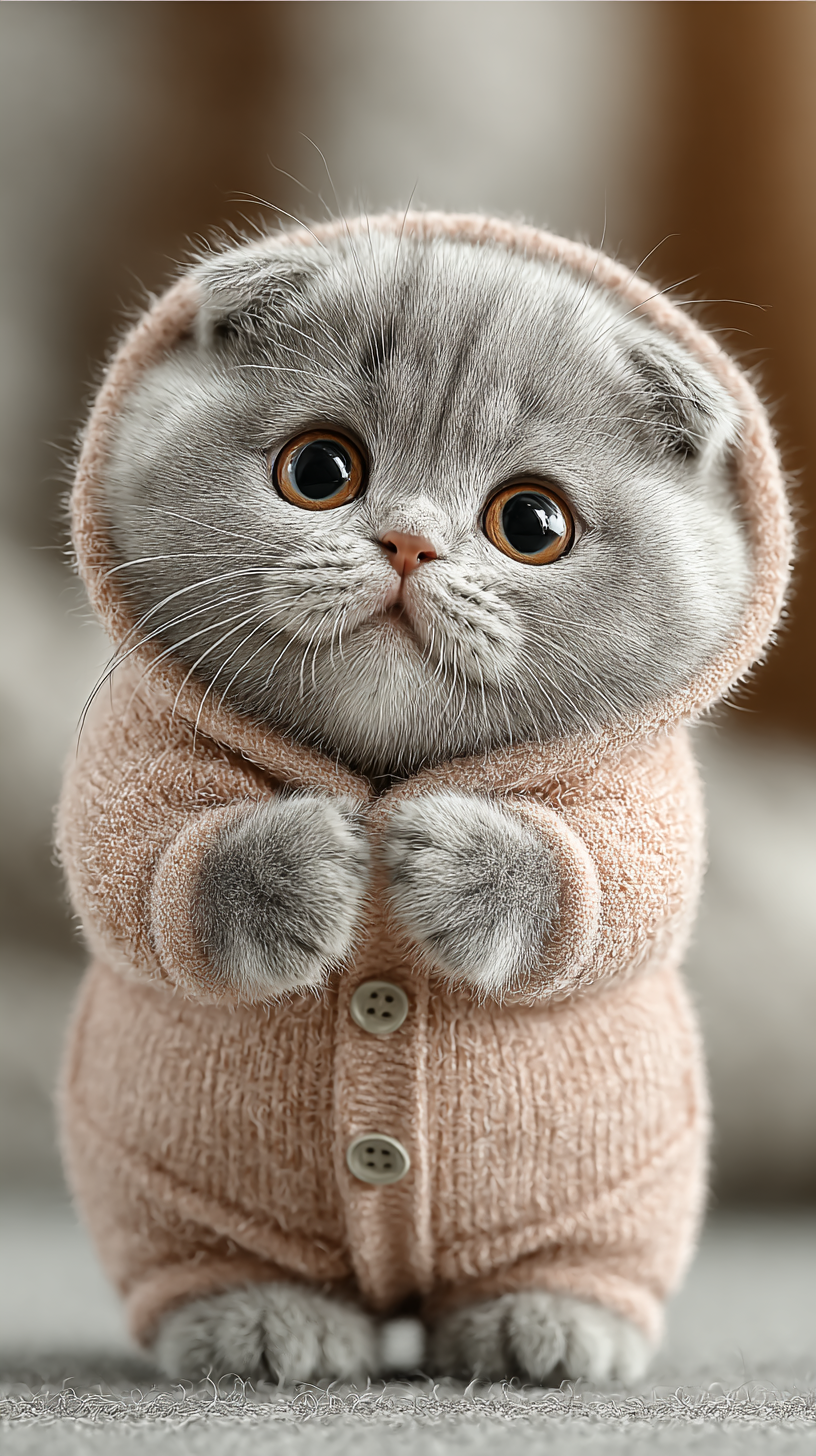 แมวสุดน่ารักในชุดนอนนุ่มนิ่ม