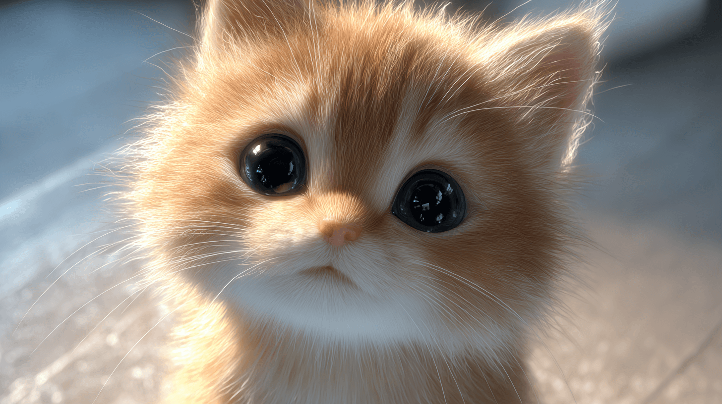 แมวน้อยน่ารักในสไตล์การ์ตูน