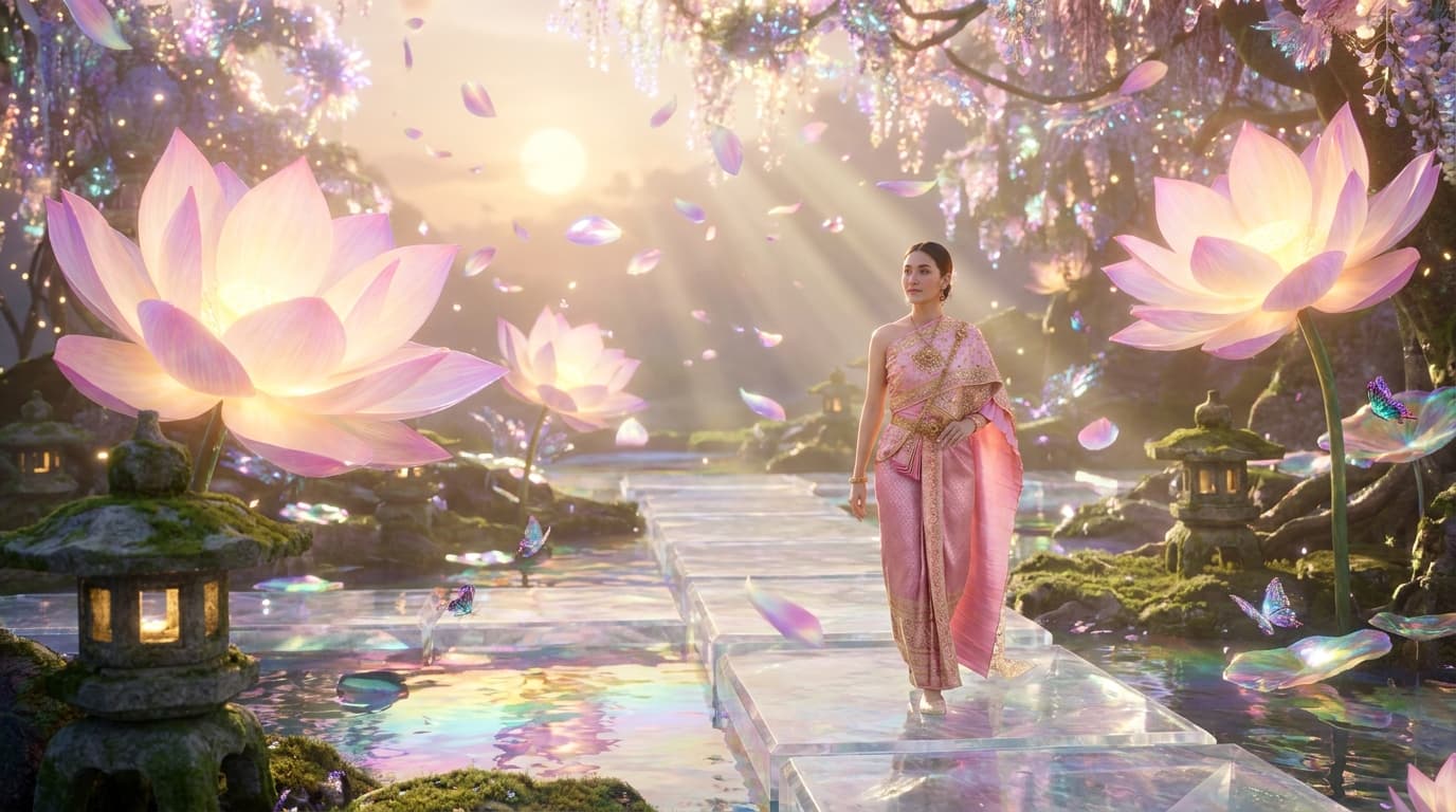 ภาพสวยงามในสวนดอกบัว