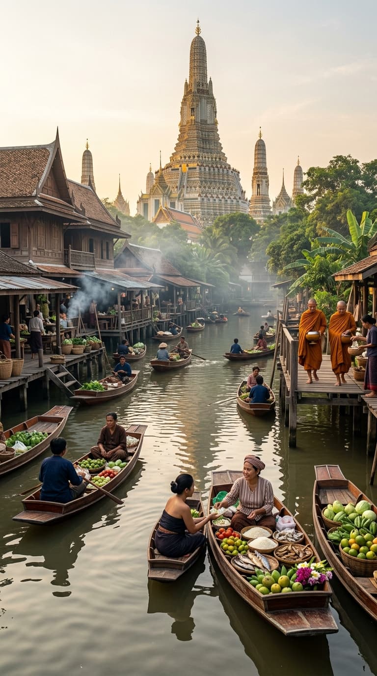 ตลาดน้ำไทยที่มีชีวิตชีวา