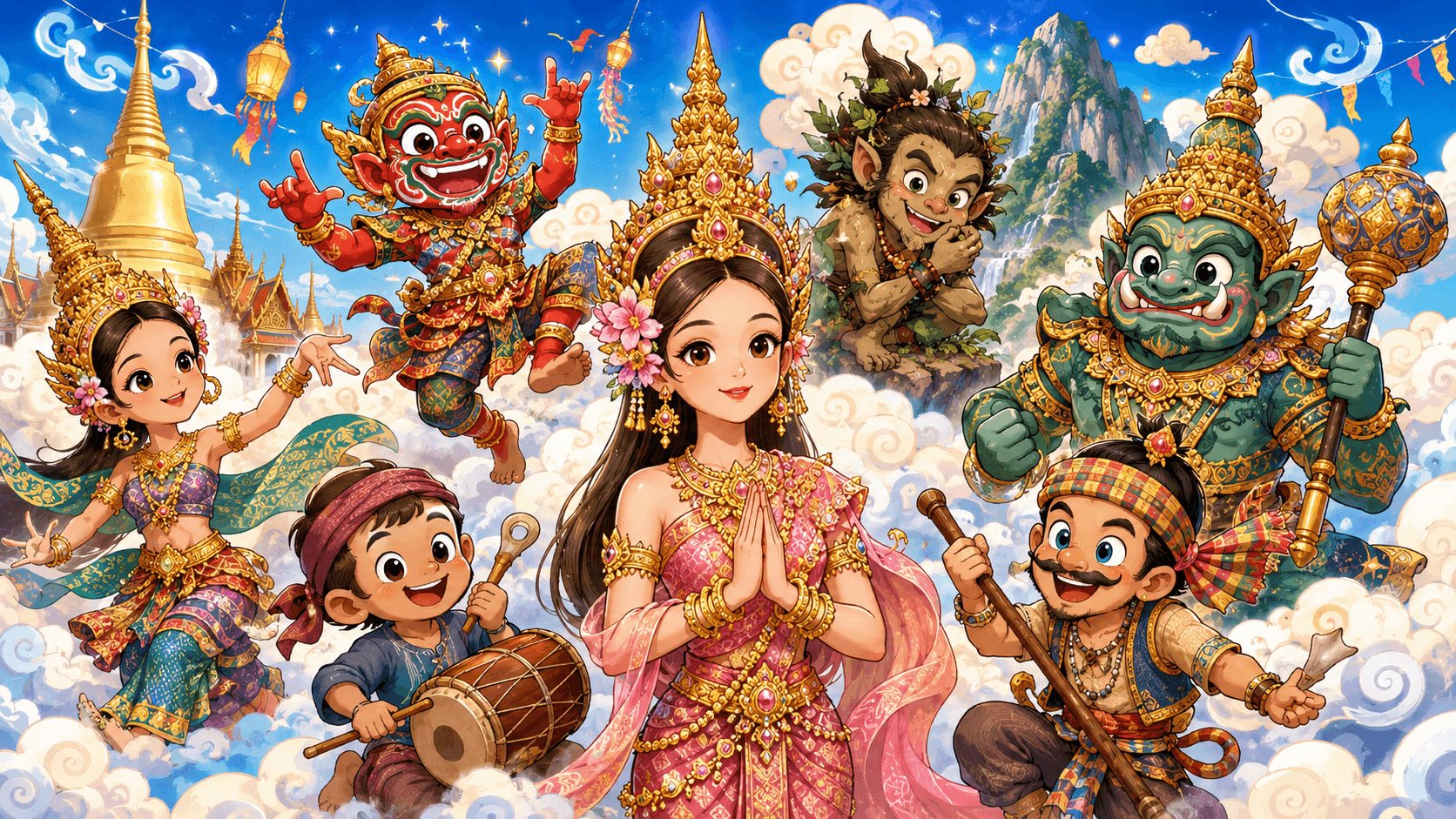 ภาพการ์ตูนไทยที่มีชีวิตชีวา