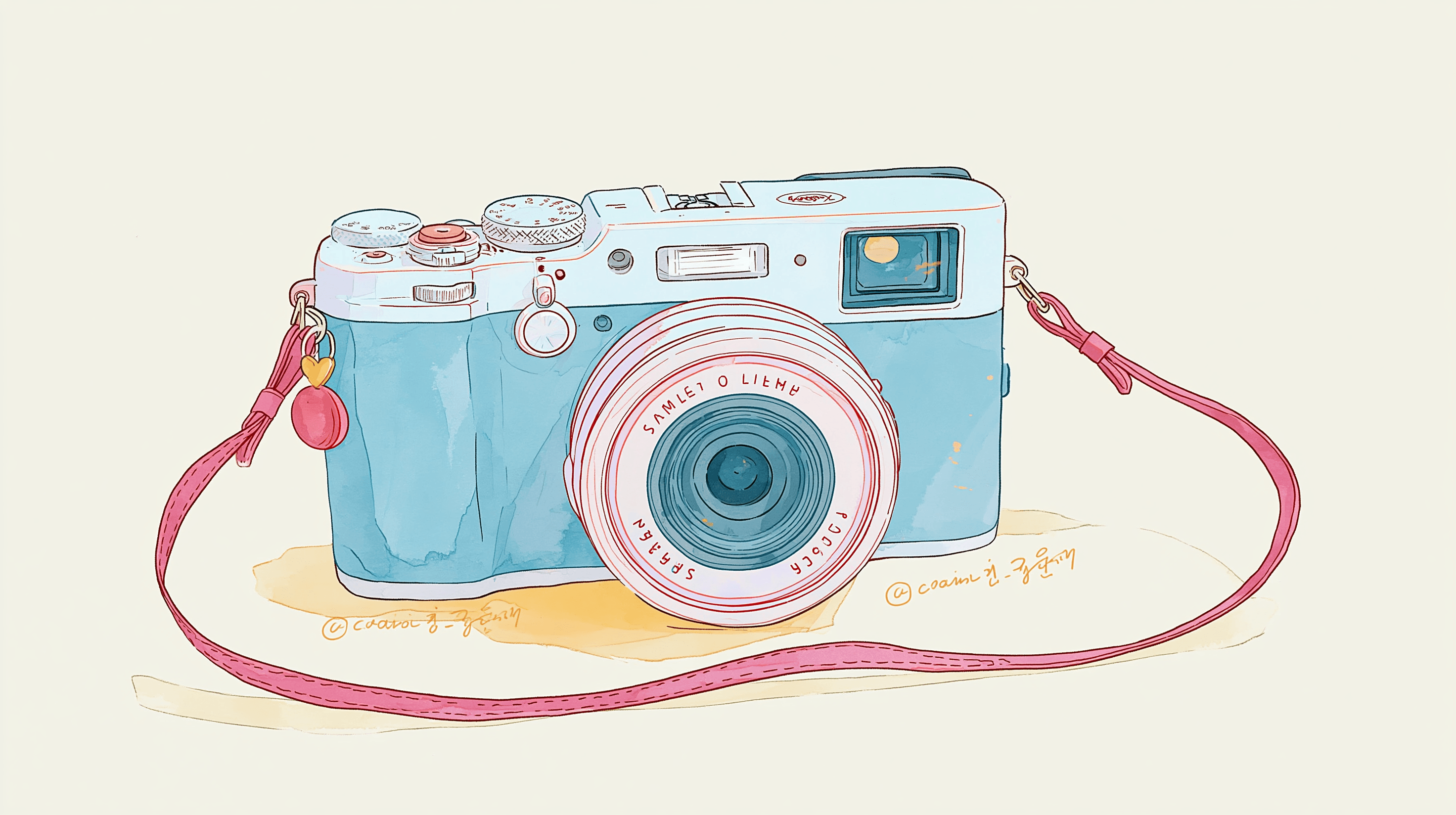 กล้องถ่ายรูปสไตล์วินเทจสีฟ้า