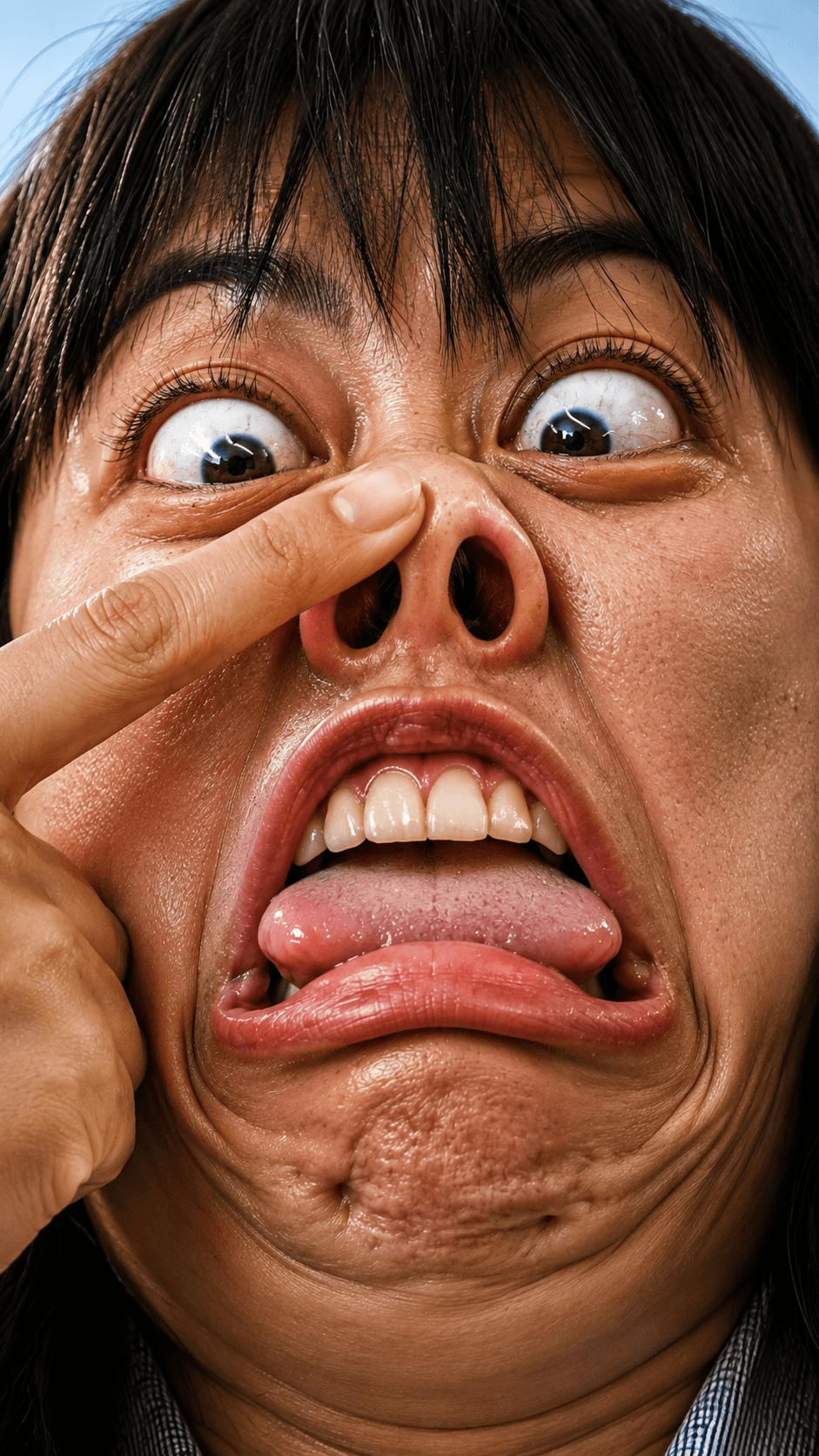 พรอมต์ซูมหน้าทะเล้นสุดฮา — Extreme Funny Face Portrait
